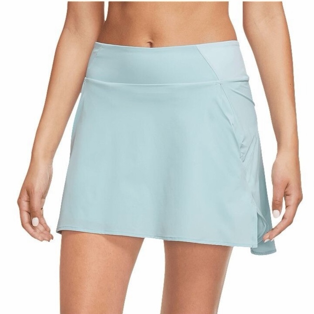 Nike Women's Dri-FIT Bliss Mid-Rise Skort light blue size XS